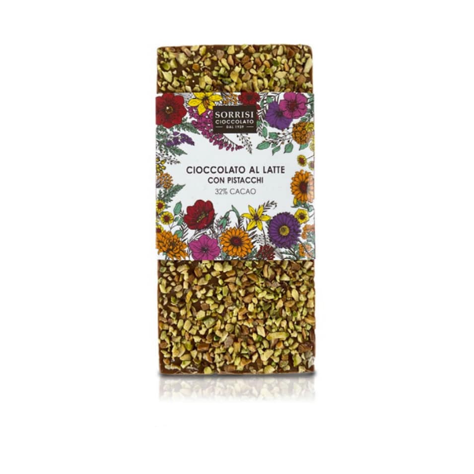 Italienische Schokoladentafel Cioccolato al latte con pistacchi Tafelschokolade – Bild 2