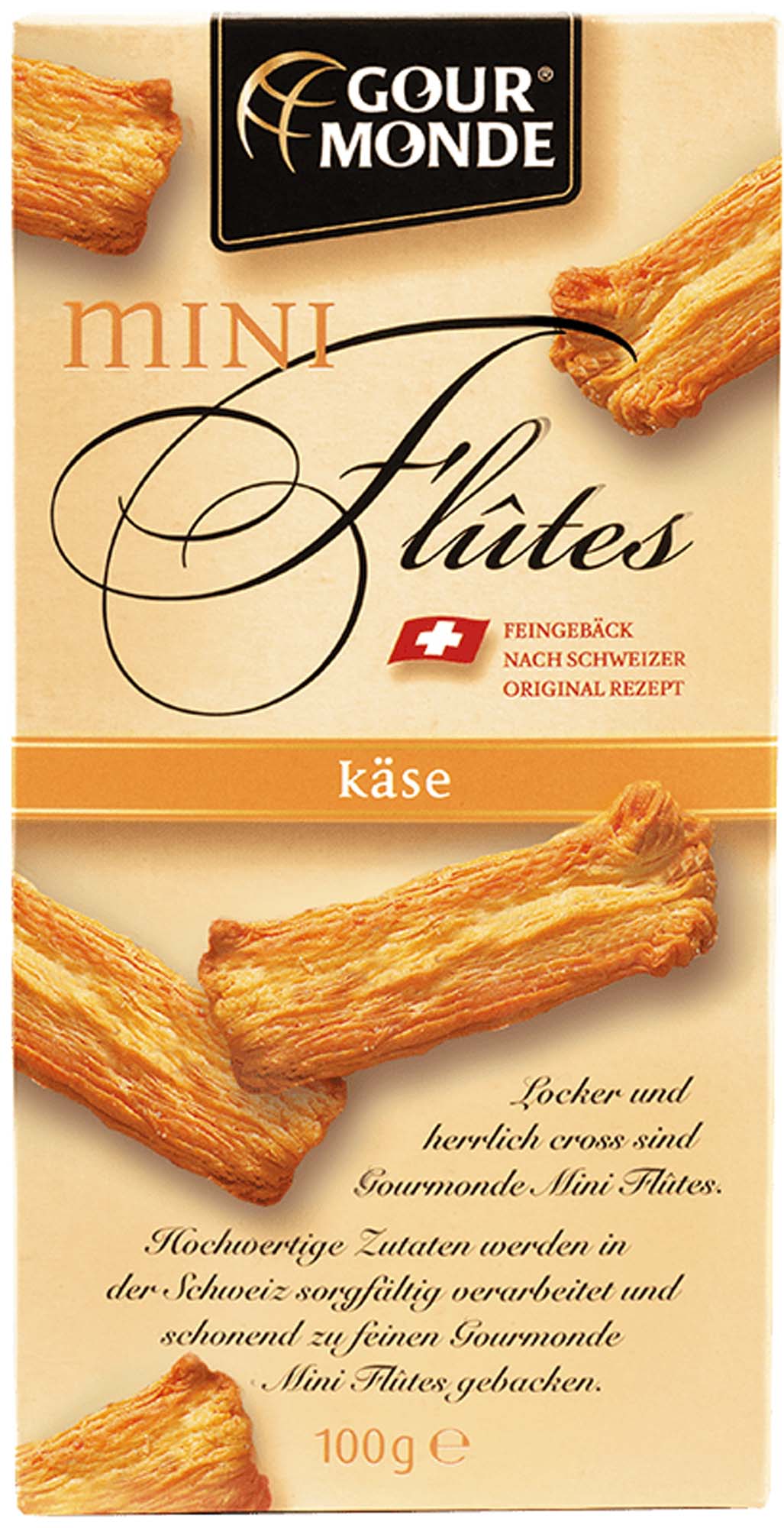 Gourmonde Mini Flutes mit Käse 100g