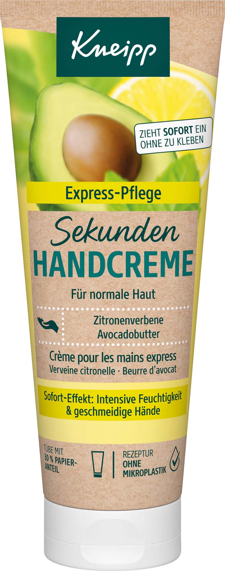 Kneipp Sekunden Handcreme Zitronenverbene & Avocadobutter 75ml – Bild 2