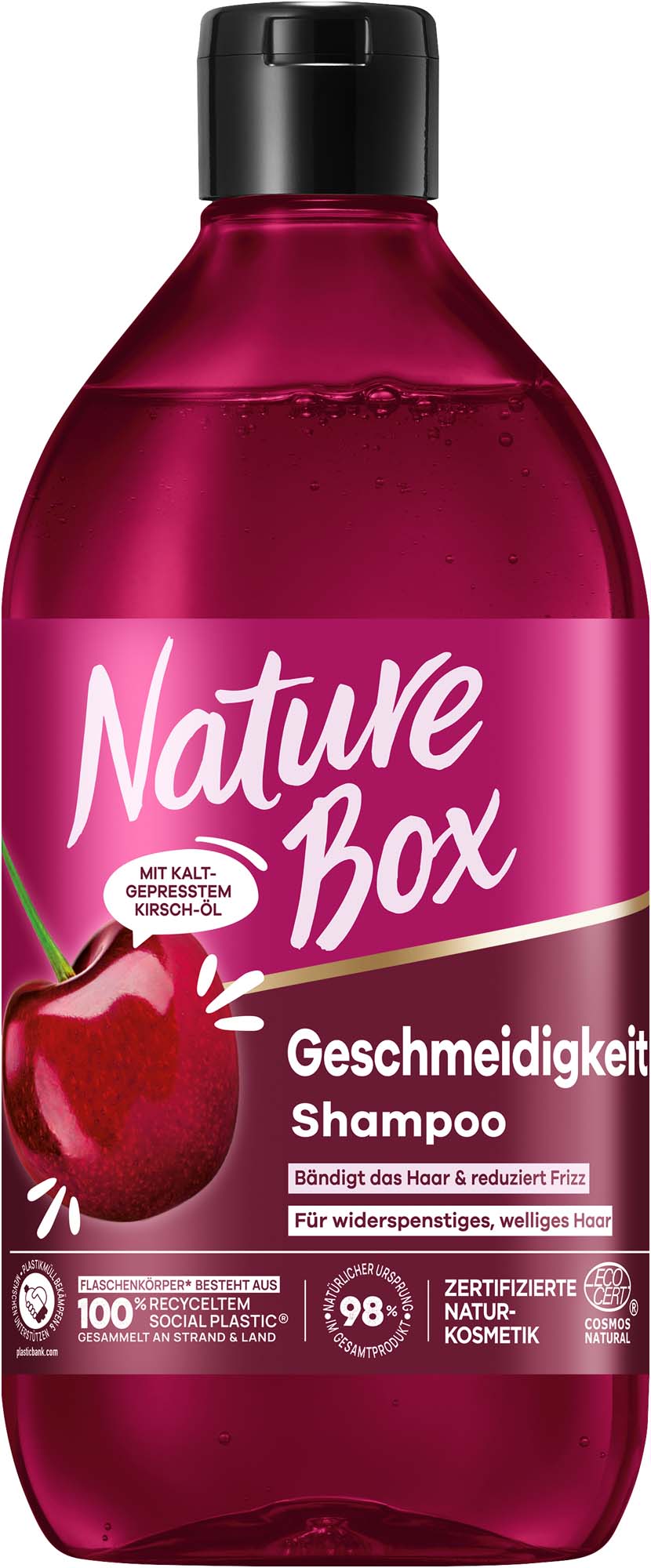 Nature Box Shampoo Geschmeidigkeit Kirschöl 385ml – Bild 2