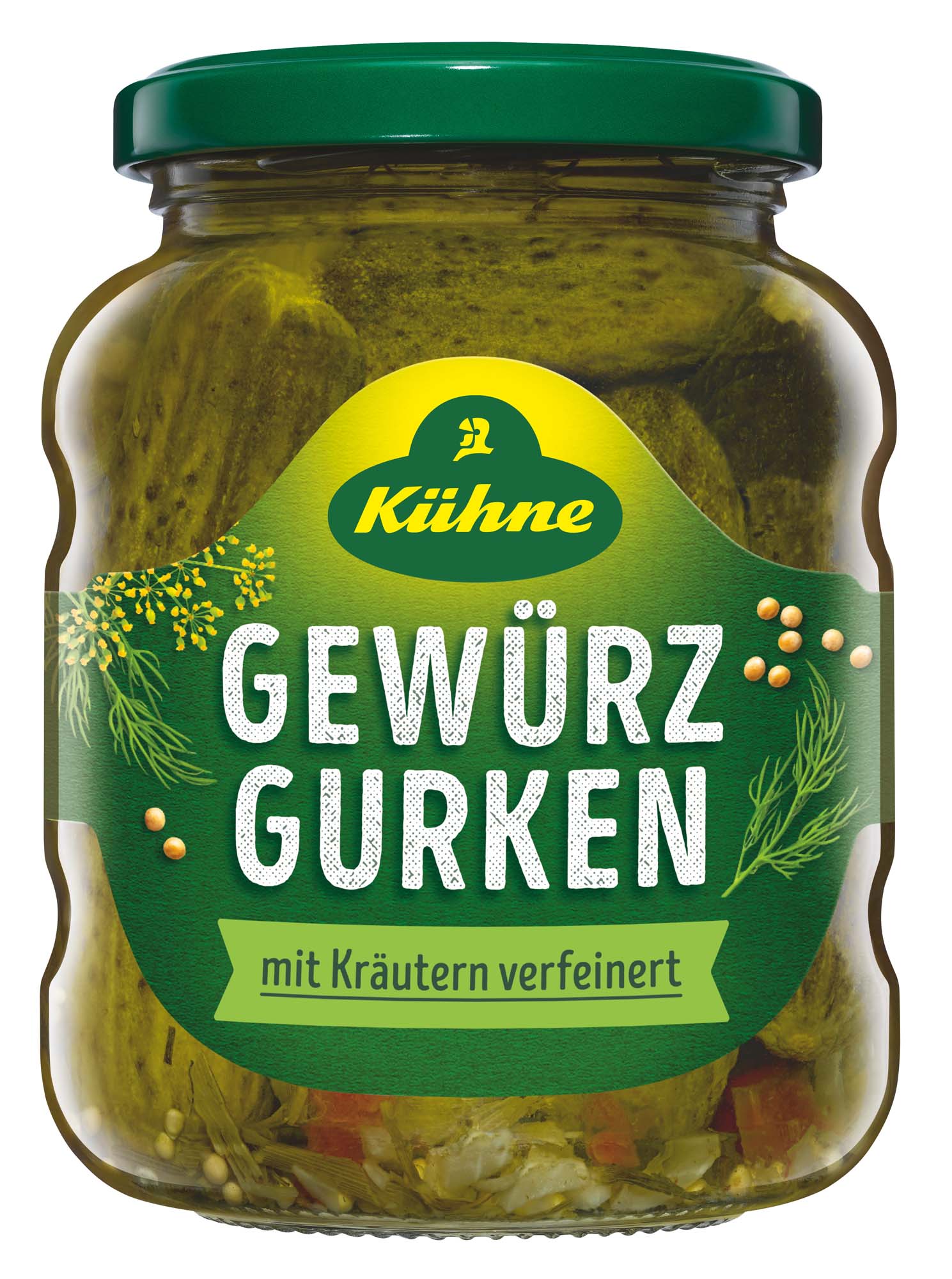 Kühne Gewürzgurken mit Kräutern verfeinert 330g – Bild 2