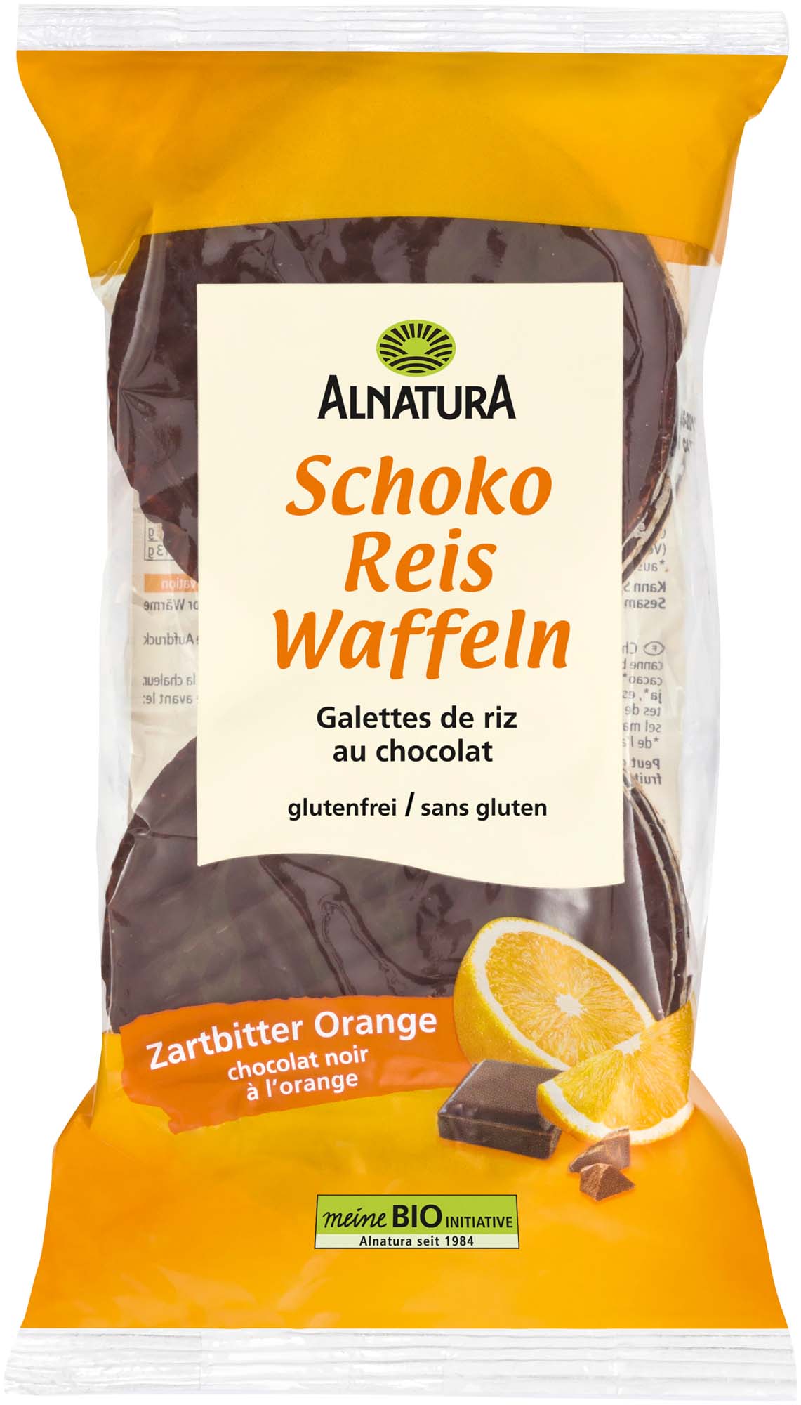 Alnatura Bio Schoko Reiswaffeln zartbitter Orange 100g – Bild 2