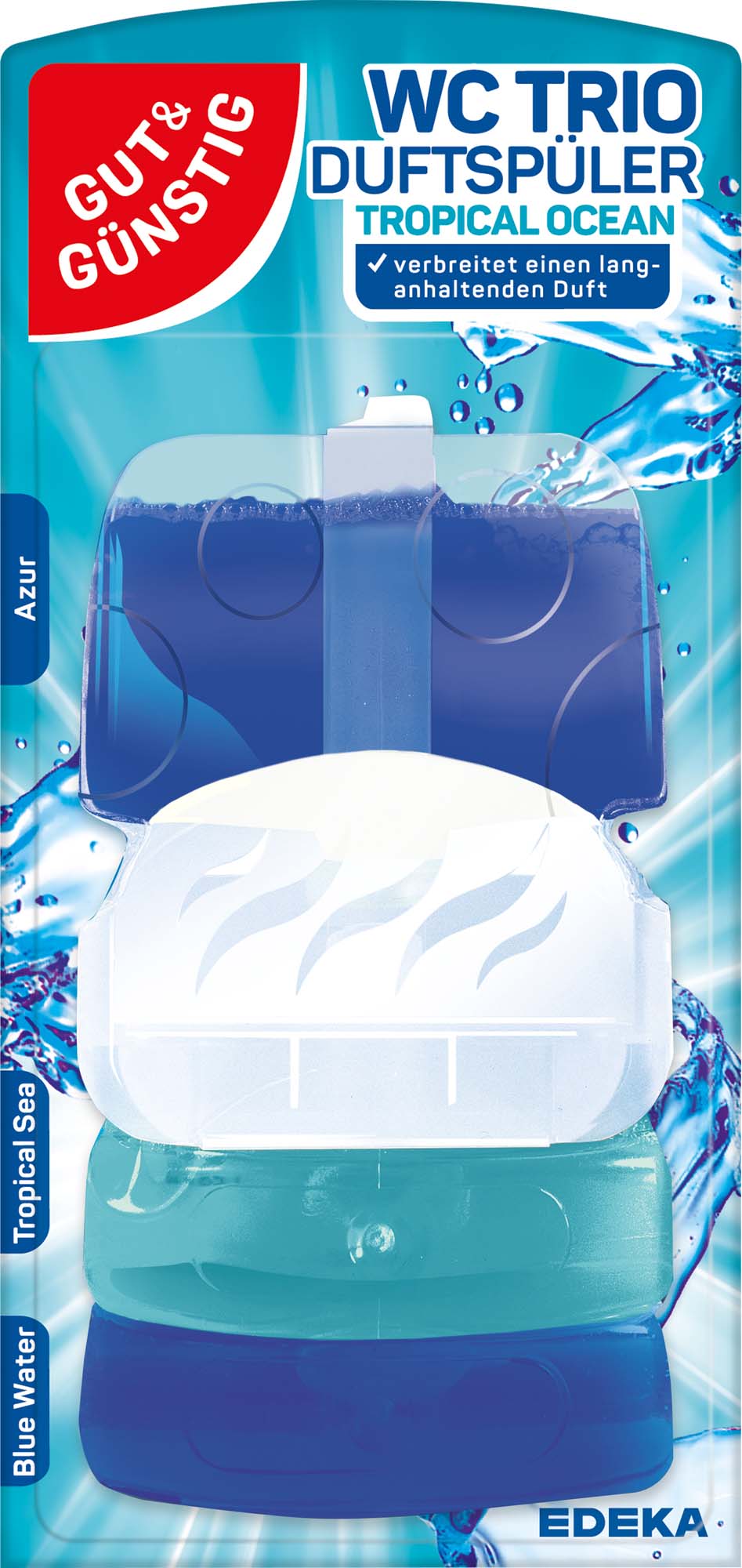 Gut & Günstig WC Duftspüler Ocean Mix 3x55ml – Bild 2