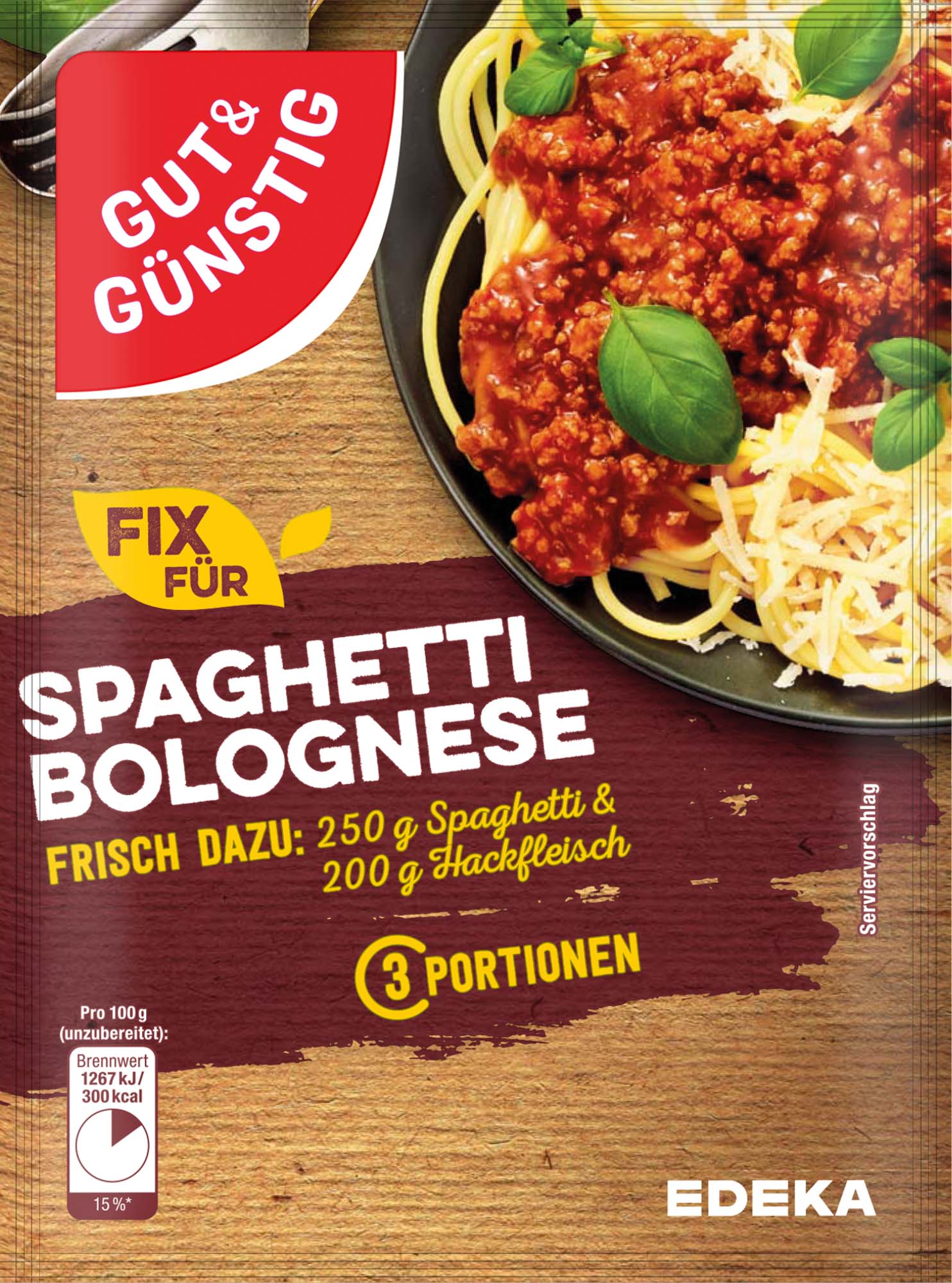 Gut & Günstig Fix für Spaghetti Bolognese 30g – Bild 2