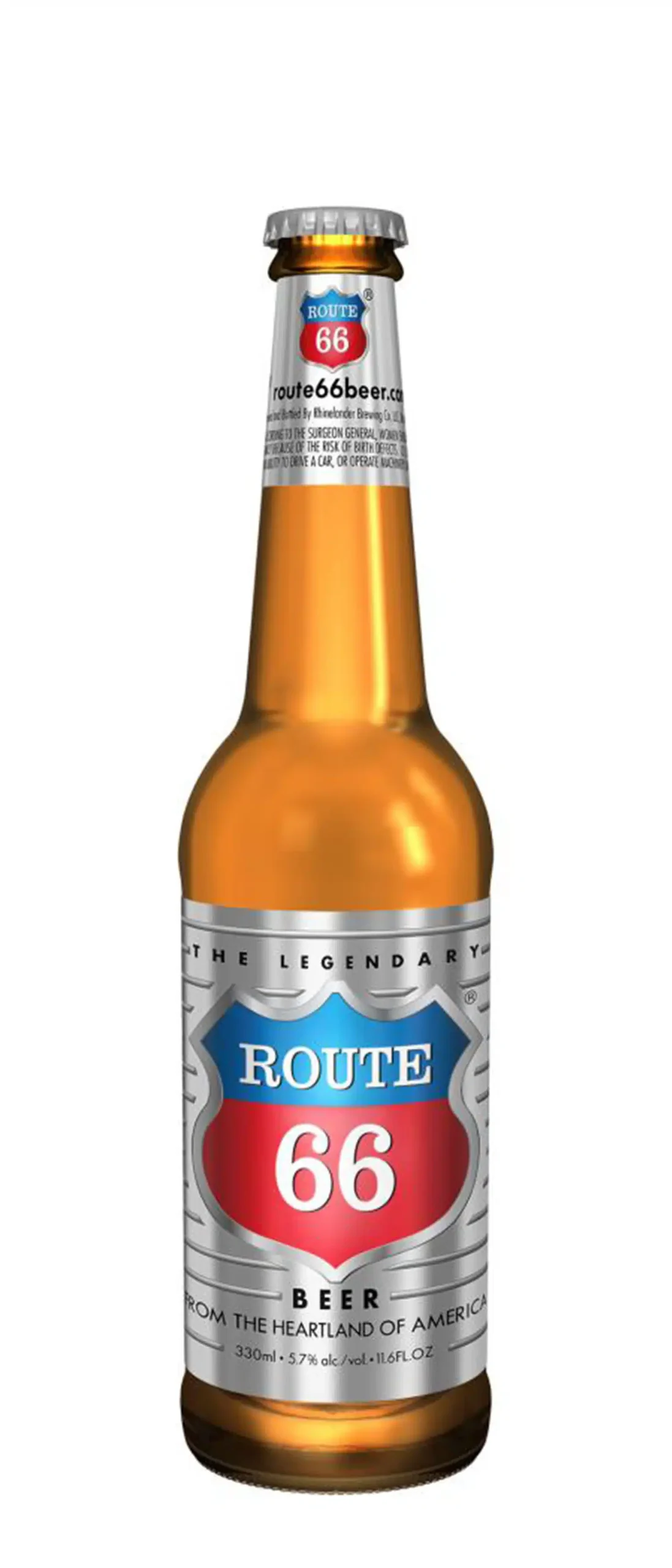 Rhinelander Brewing Route 66 5,7% Vol. 24 x 33 cl EW Flasche Amerika ( nur auf Anfrage ) – Bild 2