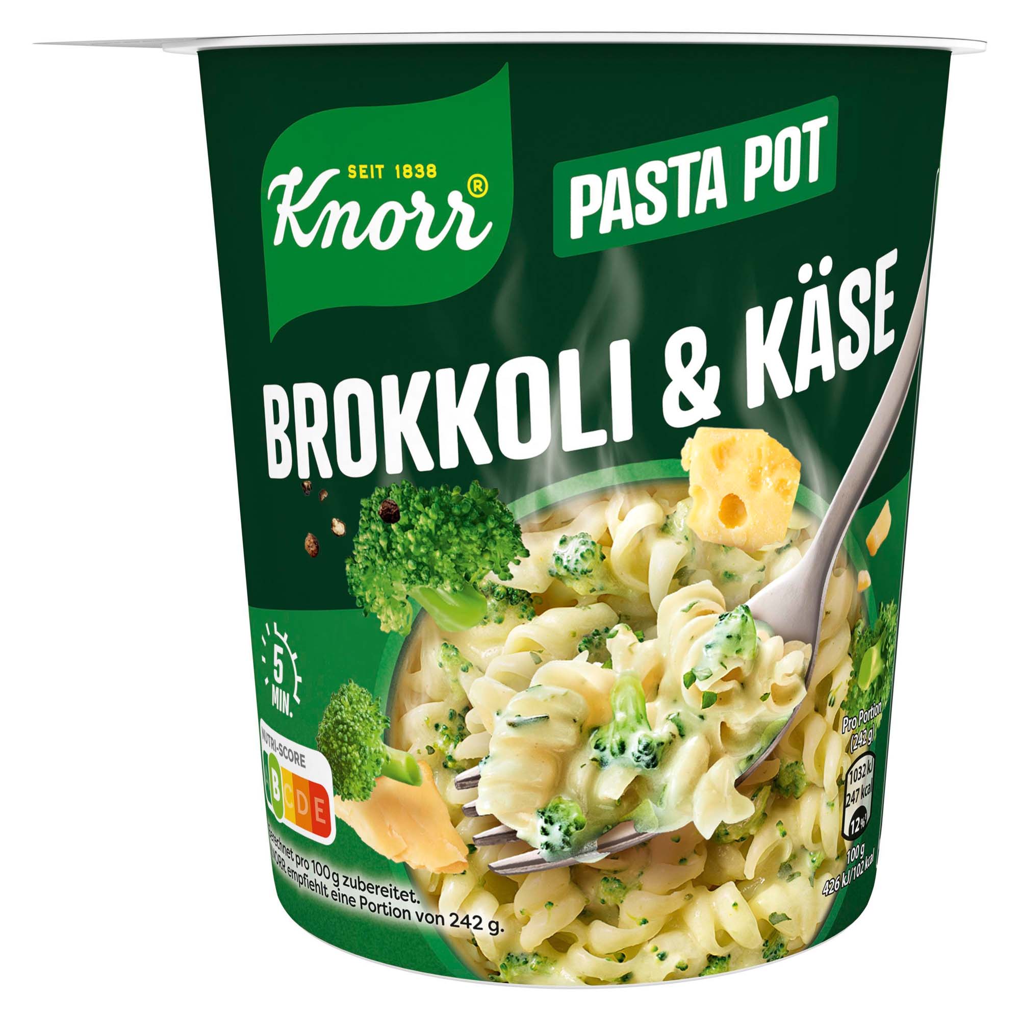 Knorr Pasta Snack Pot Brokkoli Käse 62g – Bild 2