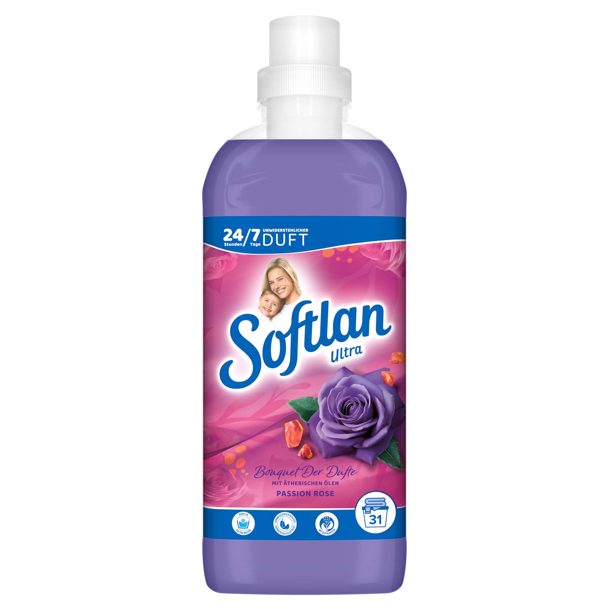 Softlan Ultra Weichspüler Bouquet Der Düfte Passion Rose 31WL 0,65l