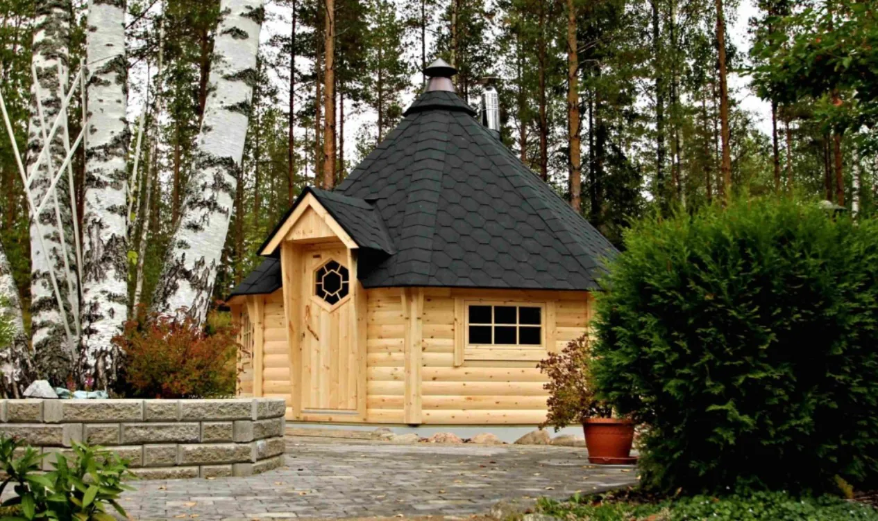 Premium Grillhütte / Grillkota 17 m² aus Holz – Bild 5