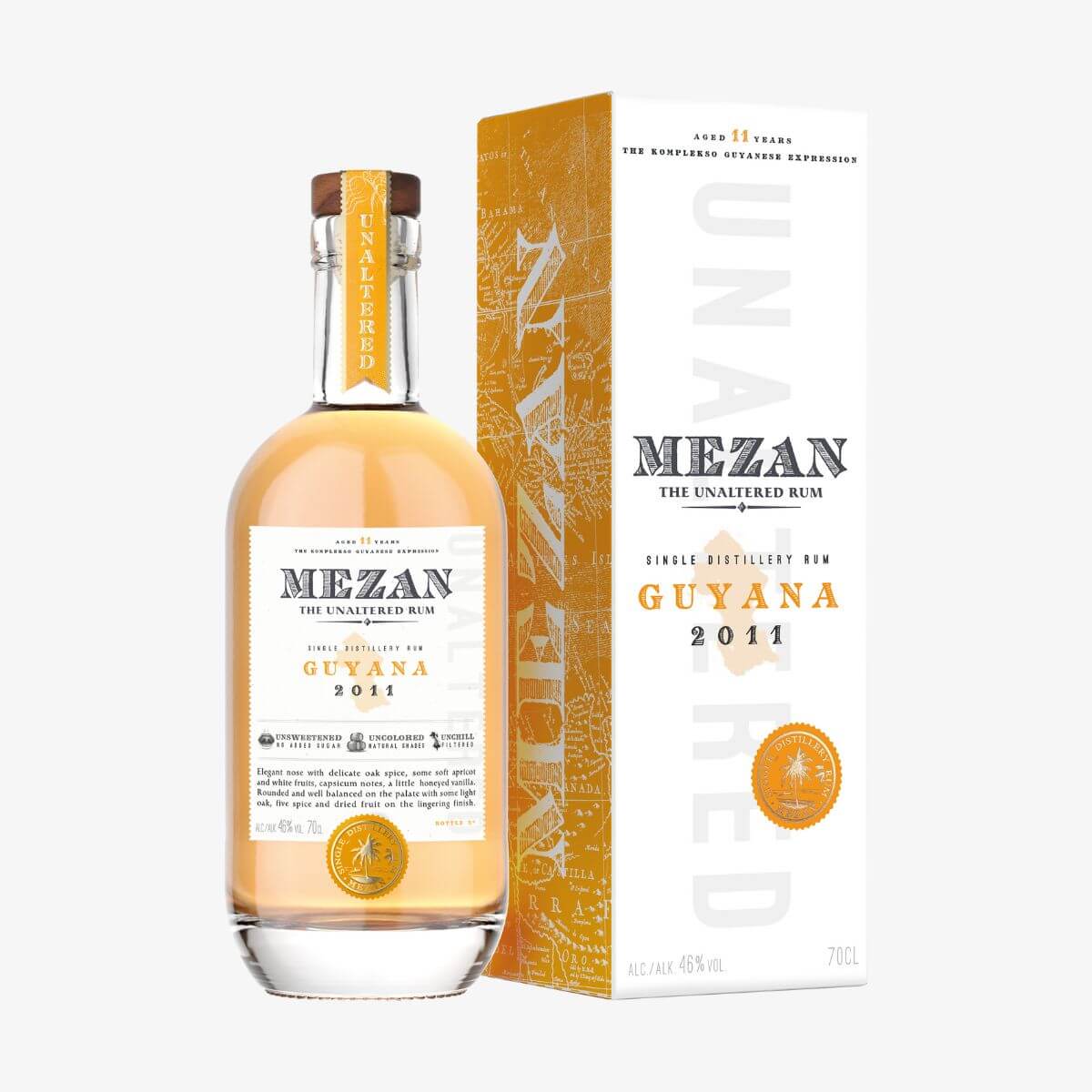 Mezan Rum Guyana 2011 The Untouched Rum 46% Vol. 0,7l in Geschenkbox
