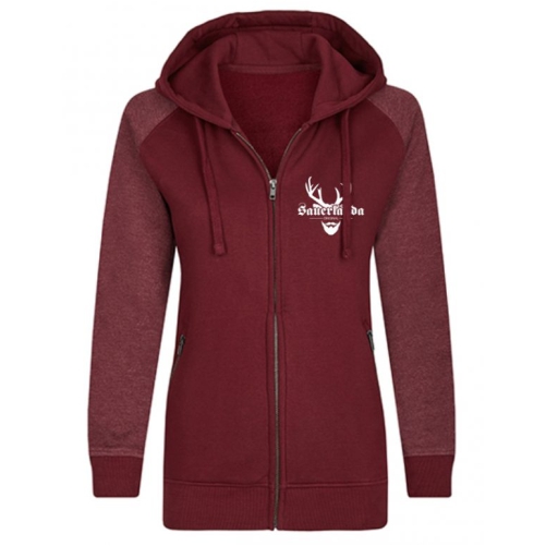 NEELE | ZIPHOODIE | BURGUNDY – HEATHER BURGUNDY – Bild 2