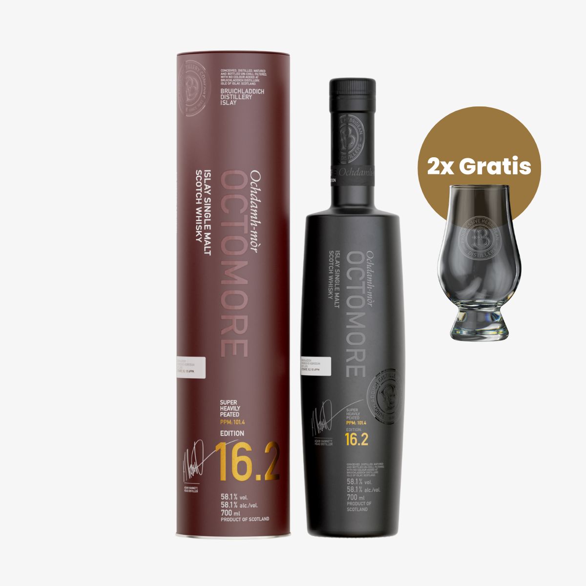 Octomore 16.2 Super Heavily Peated Islay Single Malt 58,1% Vol. 0,7l in Tinbox