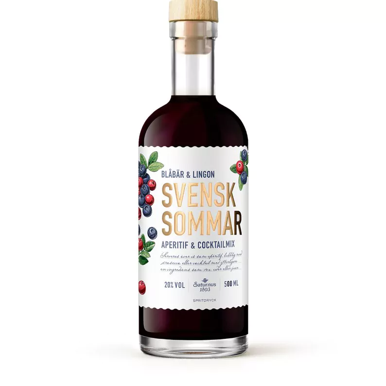 Saturnus Svensk Sommar Blaubeere & Preiselbeere 20% vol. – Bild 3