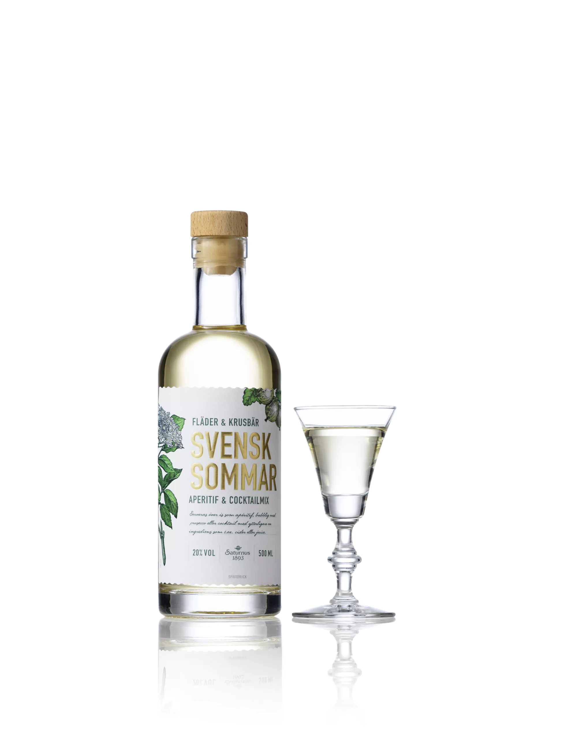 Saturnus Svensk Sommar Holunderblüte & Stachelbeere 20% vol. – Bild 6