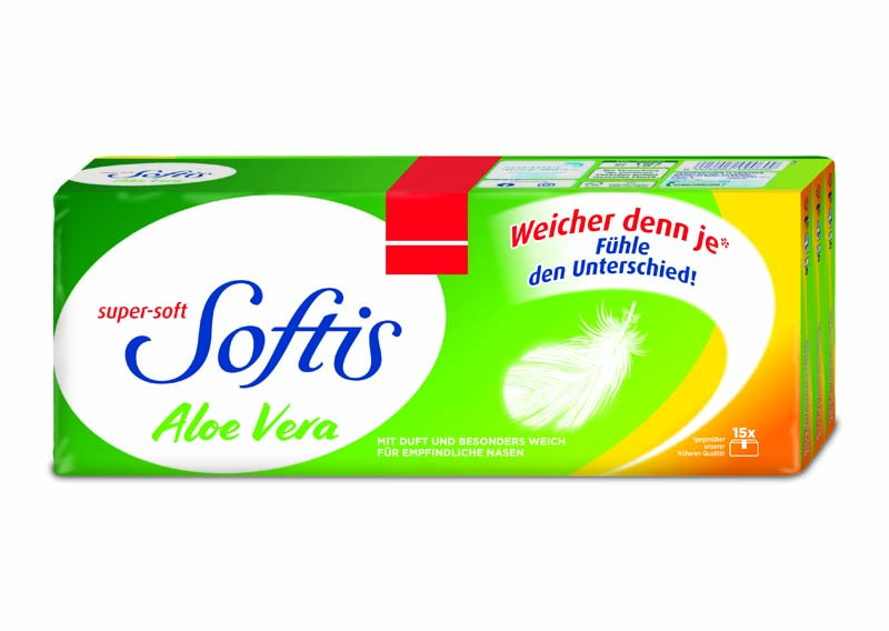 Softis Taschentücher Aloe Vera 4lg. 15x9ST – Bild 2