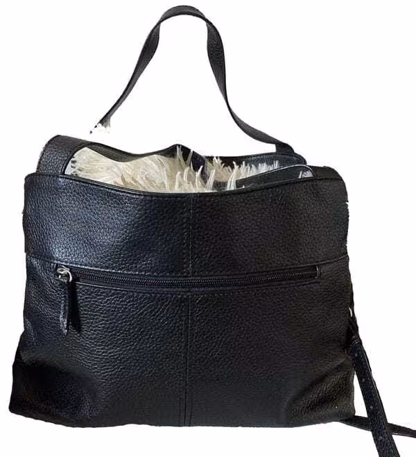 Tignanello Damen Echt Leder Shopper, schwarz – Bild 7