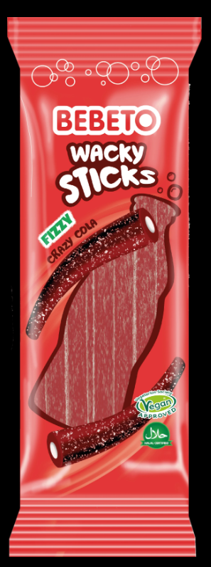 Bebeto Wacky Sticks Crazy Cola 180g