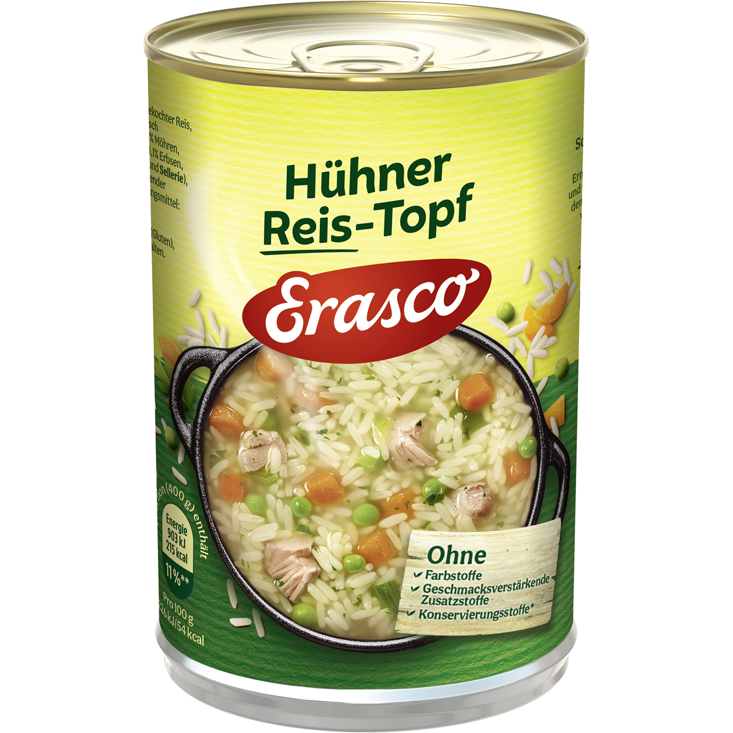 Erasco Hühner-Reistopf mit Hühnerbrühe 400g – Bild 2