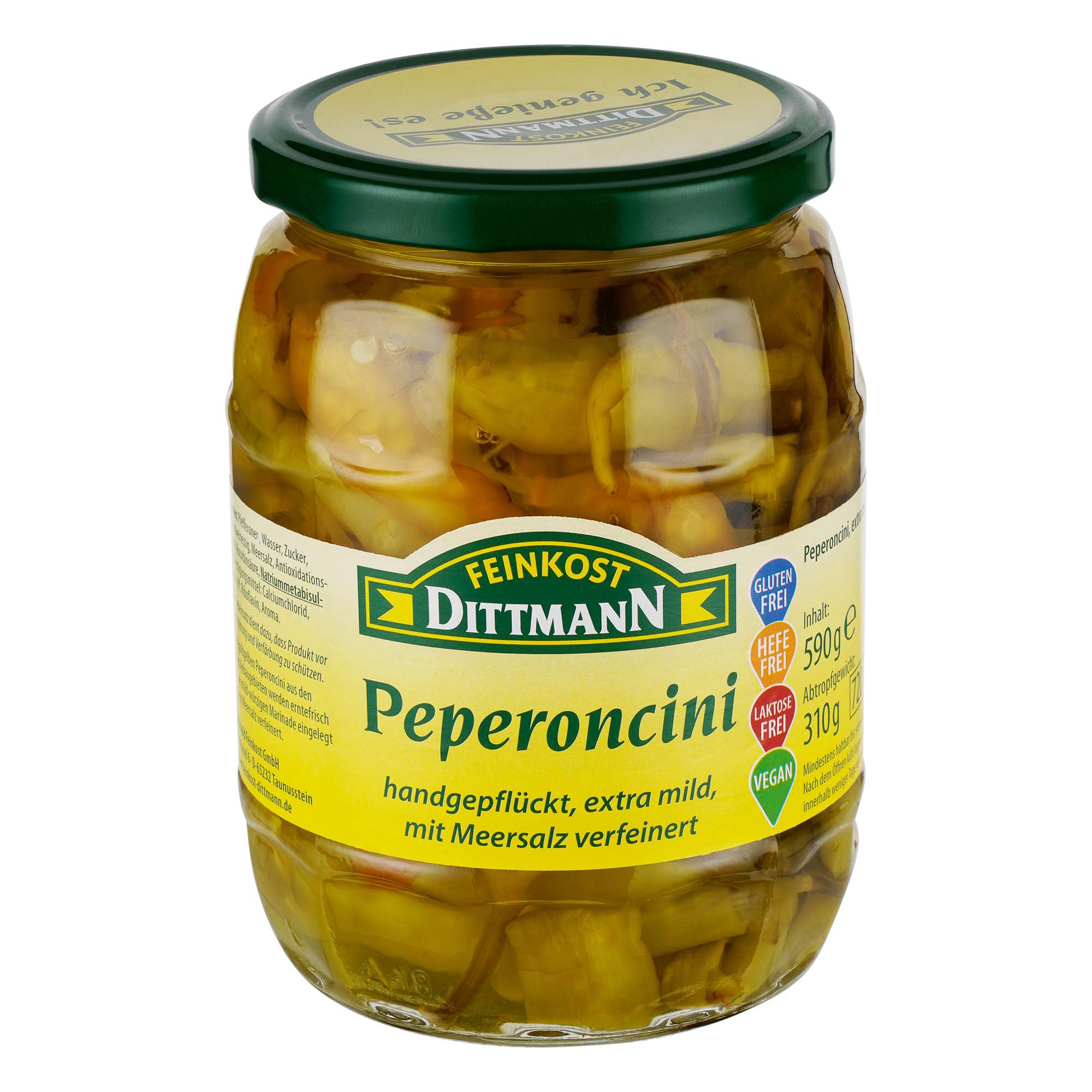 Feinkost Dittmann Peperoncini extra mild 590g – Bild 2