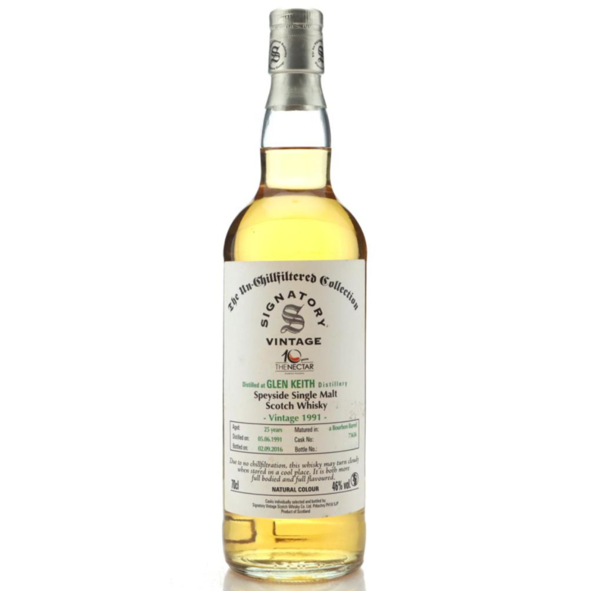 Glen Keith 1991/2016 – 25 Jahre – The Un Chillfiltered Collection – Bourbon Barrel – 46,0%
