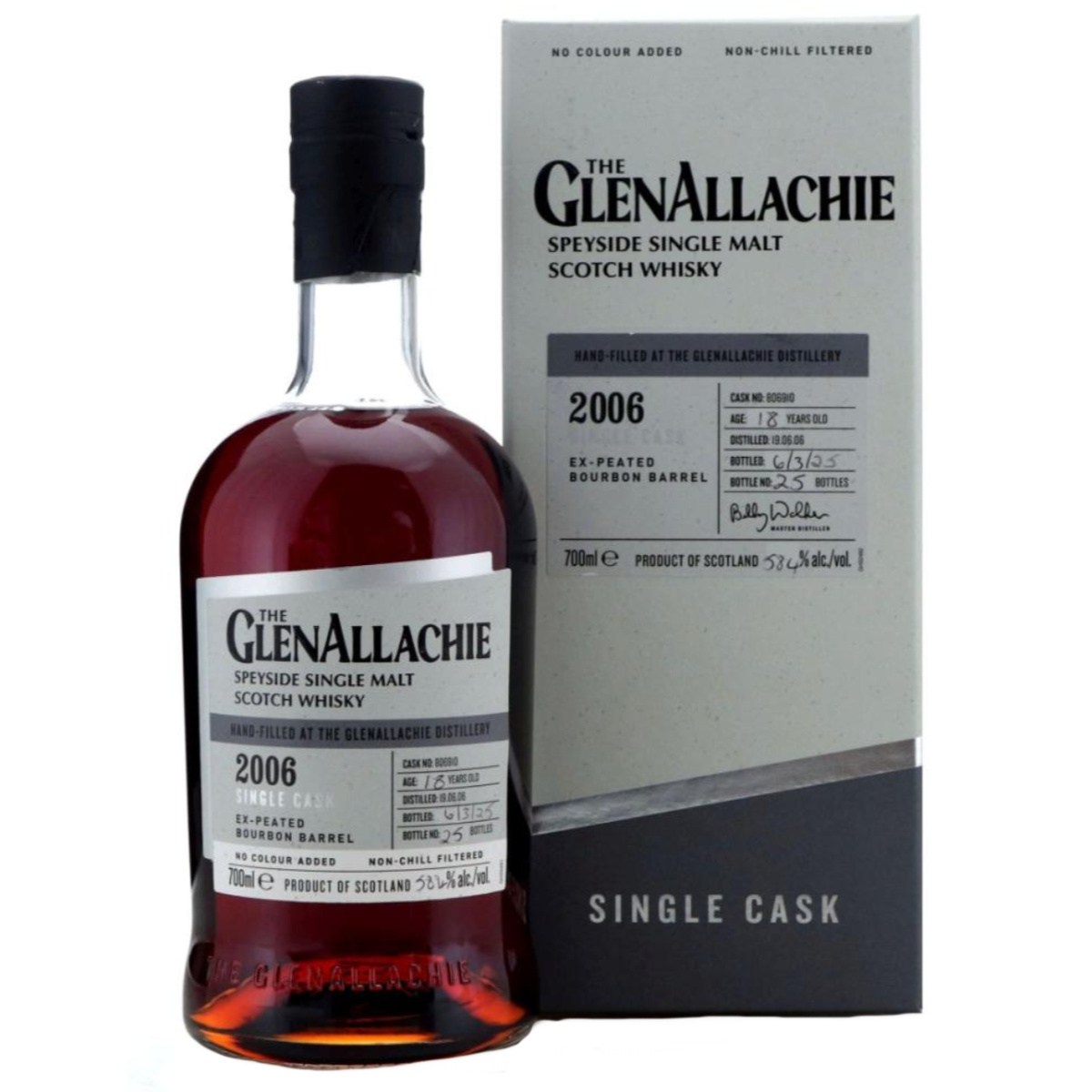 Glenallachie 2006 Hand Filled 18 Jahre Cask #806910 / Peated Bourbon Barrel – 58,4% – Bild 2