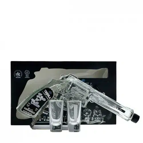 Hijos de Villa Tequila Blanco Silver im Set mit zwei Shotgläsern 40% Vol. 20cl – Bild 2