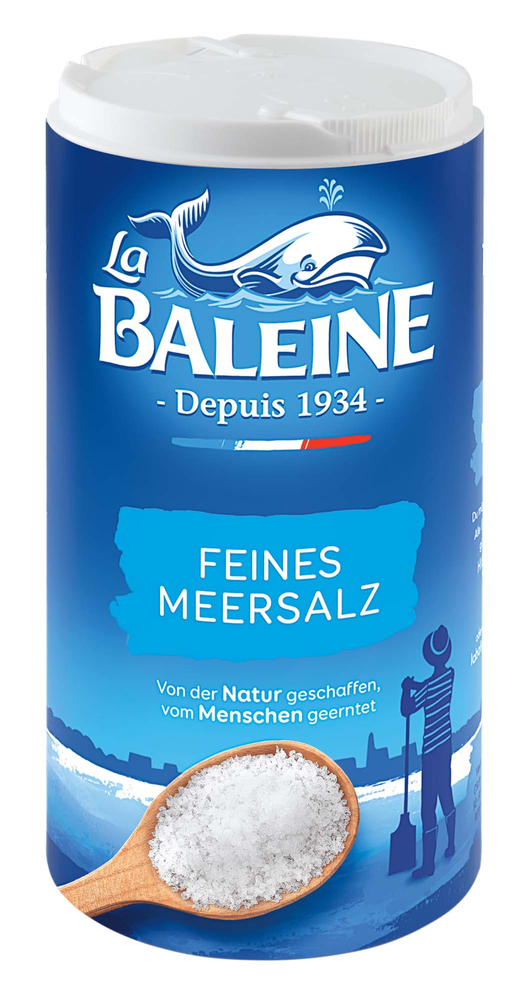 La Baleine Meersalz fein Streuer 500g