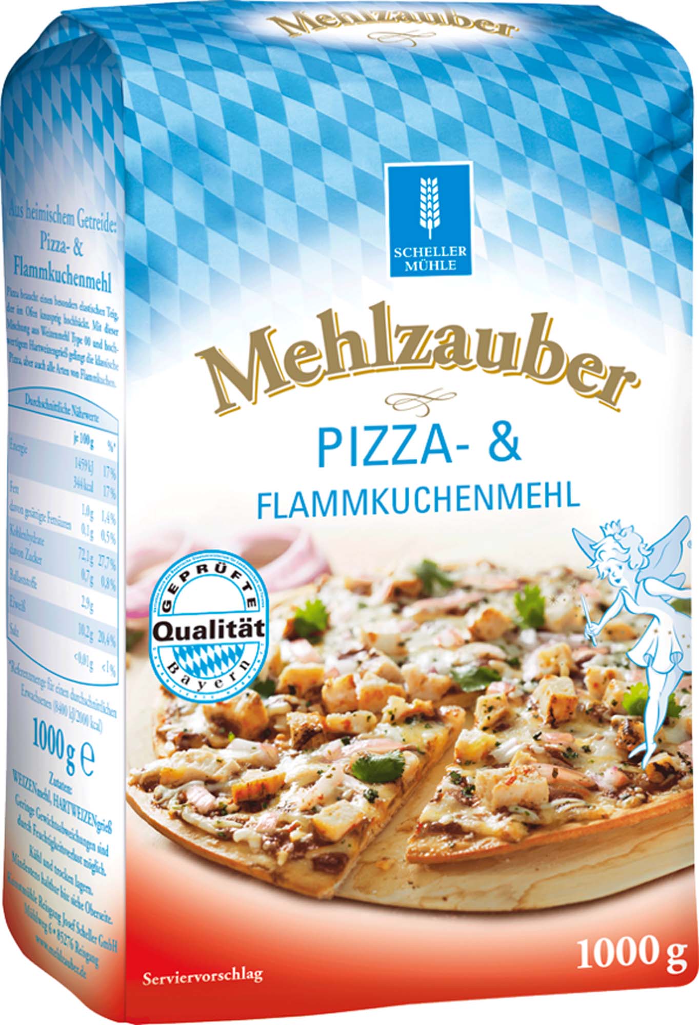 Mehlzauber Pizza- & Flammkuchenmehl 1kg – Bild 2