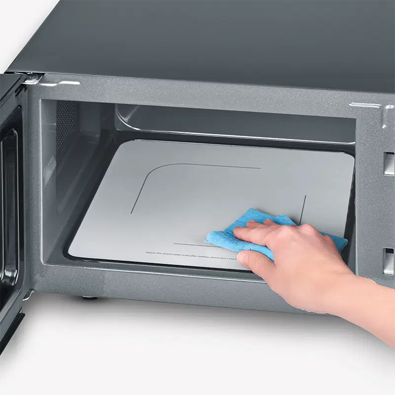 Microondas 2 en 1 con base de cristal y grill – Bild 6