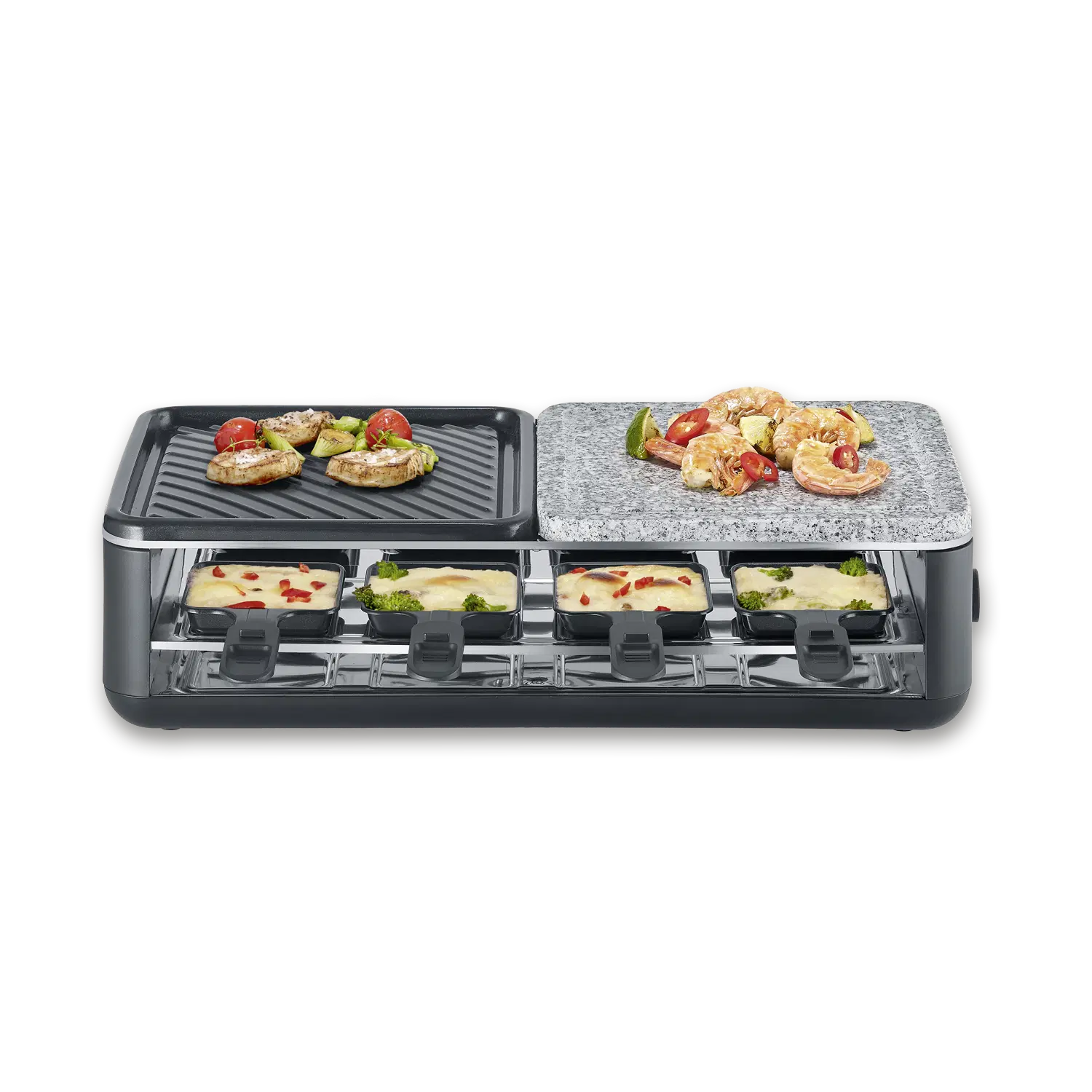 Black Line Lite Raclette-Grill mit Naturstein und Grillfläche – Bild 4