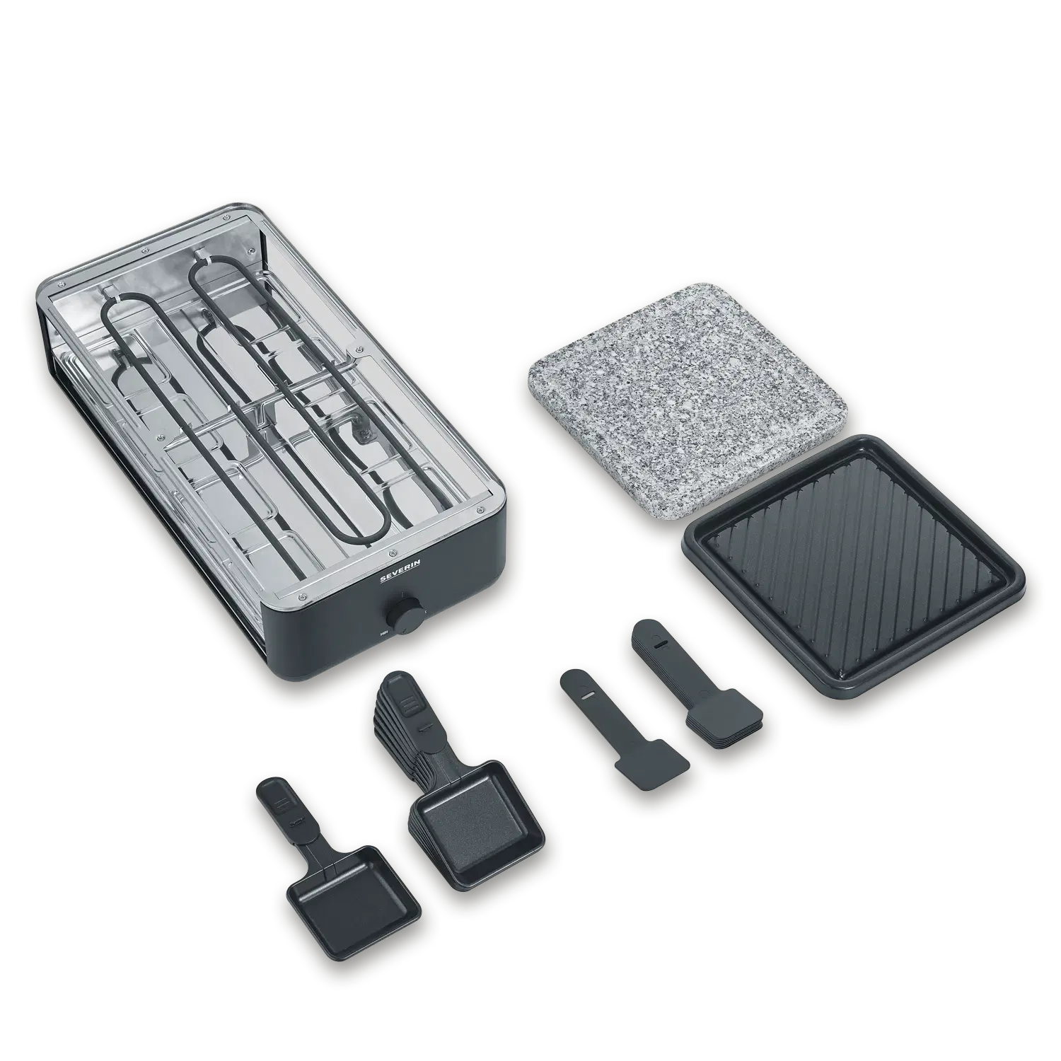 Black Line Lite Raclette-Grill mit Naturstein und Grillfläche – Bild 9