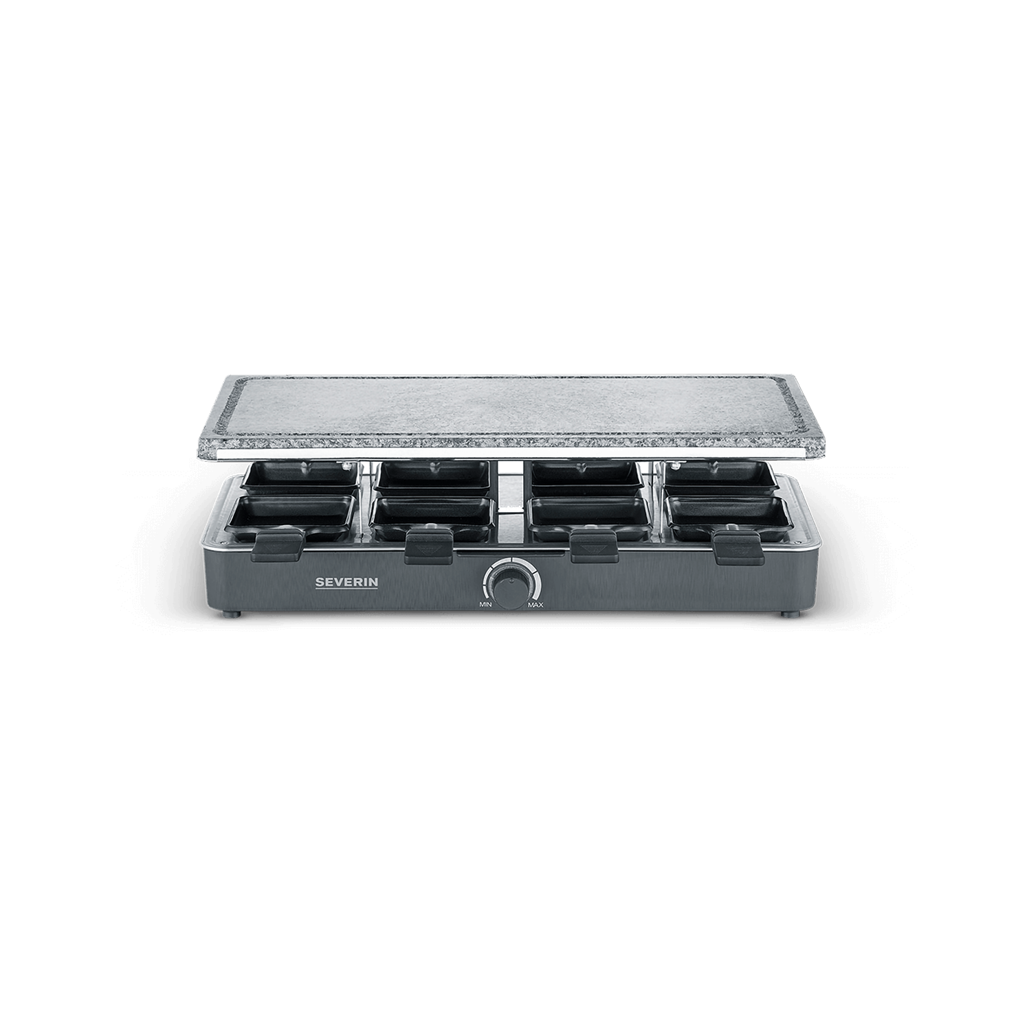 raclette party grill with natural hot cooking stone