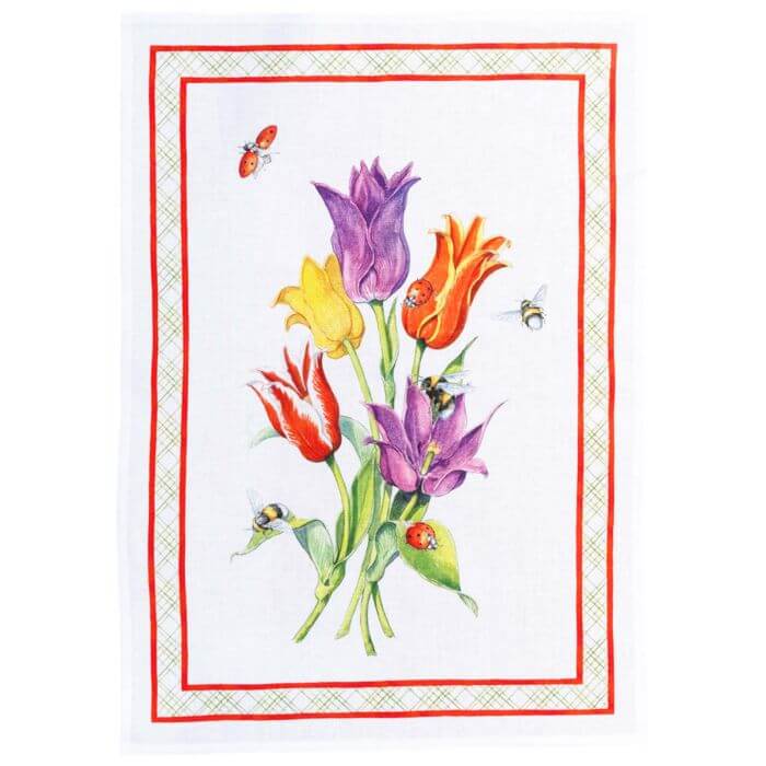 Leinen-Geschirrtuch “Tulipani” – Bild 2